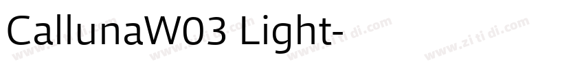 CallunaW03 Light字体转换